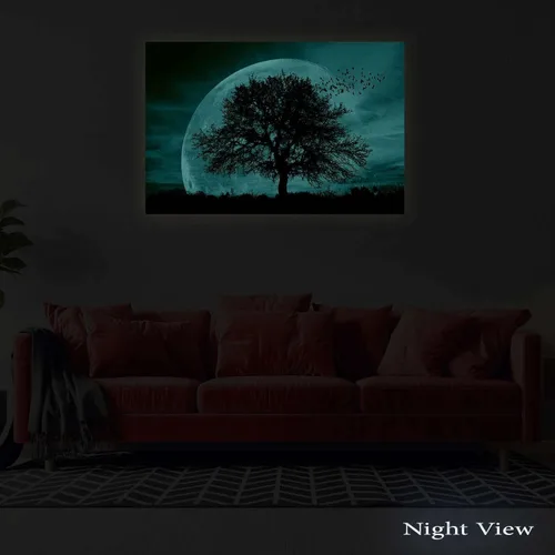 Vista 5 de Startonight Lienzo decorativo para pared, diseño de pájaros del árbol, impresión para dormitorio, 24 x 36 pulgadas