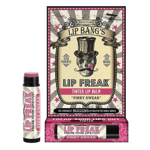 Vista 3 de Doctor Lip Bang's Bálsamo labial BUZZING Lip Freak 100% natural libre de crueldad Pinky Swear Paquete de 2