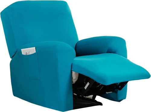 Vista 41 de CRFATOP Funda elástica para sillón reclinable, 4 piezas, fundas impresas para silla reclinable de 1 asiento, colección Fallon, protector de muebles