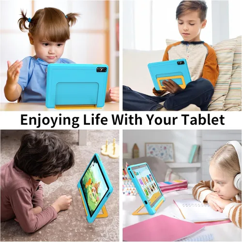 Vista 7 de PRITOM Tablet Android 15, tablet para niños de 10 pulgadas, control parental, 64 GB, tabletas expandibles de 1 TB para niños, WiFi6, educativo, Azul