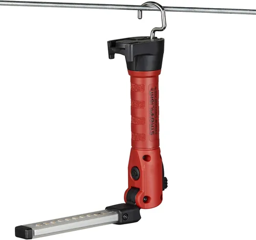 Vista 2 de Streamlight 74851 Strion Switchblade 500 lúmenes recargable multifunción luz de trabajo compacta con 120V/100V AC 1 soporte cargador, rojo