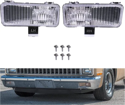 Luces delanteras de señal de giro C10 compatibles con Chevy GMC PU Blazer Jimmy 1981-1982 (juego de 2)