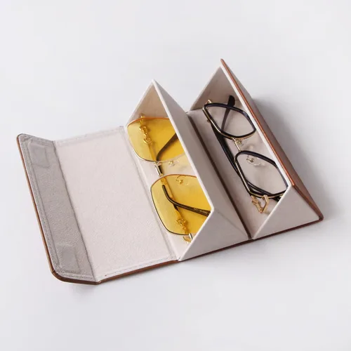 Vista 2 de Sunglasses Organizer Case Travel Glasses Case Hanging Foldable Portable Eyeglass Storage Case Box for Women Men