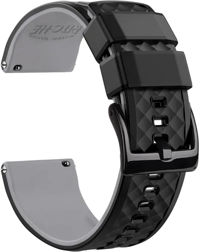 Vista 31 de Ritche - Correas de silicona para reloj de regalo de Navidad de liberación rápida de 18 mm, 20 mm, 22 mm, 24 mm, regalos de elefante blanco