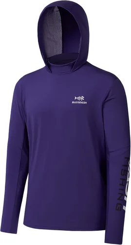 Vista 8 de BASSDASH UPF 50+ - Sudadera con capucha para hombre, protección solar UV, manga larga, rendimiento