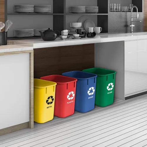 Vista 3 de Acrimet cubo de basura para reciclado 13 QT (4 unidades)