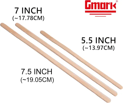 Vista 5 de Gmark Agitadores de café de madera de 5.5 pulgadas, 1000 ct, agitadores de bebidas de café de madera de abedul natural, extremo redondo GM1014