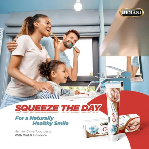 Vista 3 de Pasta de dientes de clavo 3.5 oz (100g) I Efecto blanqueador con clavo, menta y regaliz I Fortalece las encías I Aliento fresco