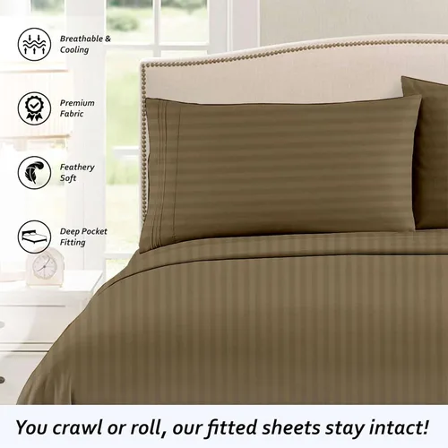 Vista 43 de Juego de sábanas para autocaravana tamaño individual (39 x 75) – 100% algodón egipcio, suave y refrescante, sábana bajera de 16 pulgadas