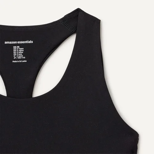 Vista 4 de Yaxa Essentials Sujetador deportivo Total Train con cuello redondo y espalda cruzada para niña