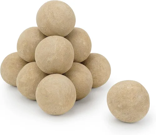 Vista 10 de Stanbroil Bolas de cerámica de 2 pulgadas, juego de 25 bolas redondas, accesorio moderno para hogueras de interior o exterior, cuenco de fuego