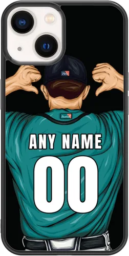 Vista 21 de Custome - Funda de teléfono de béisbol, diseño creativo de béisbol deportivo con número de estrella para iPhone 11, 12, 13, 14, 15 Pro Max Plus Mini