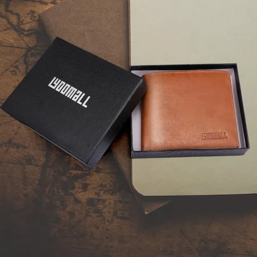 Vista 8 de YOOMALL Cartera de piel para hombre con bolsillo para monedero y ventana de identificación