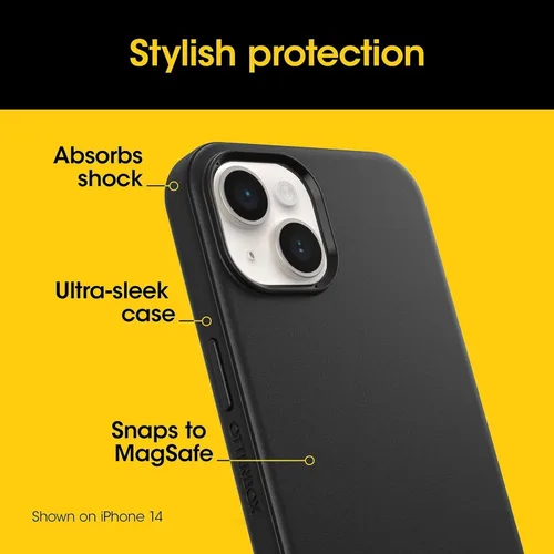 Vista 3 de OtterBox Funda Serie Symmetry+ para iPhone 16e, iPhone 15, iPhone 14 y iPhone 13 (SOLAMENTE), Se Acopla a MagSafe, Ultra-Elegante, Bordes Elevados