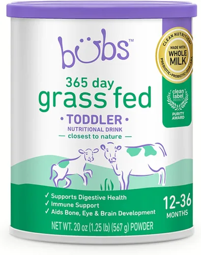 Vista 8 de Bubs Fórmula Infantil de 365 Días de Ganado Alimentado con Pasto con Hierro, Polvo a Base de Leche de Vaca para Bebés de 0-12 Meses, Hecha con Leche