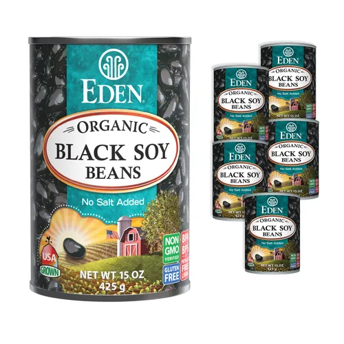Vista 6 de Frijoles negros de soya orgánicos Eden Foods,15 onzas
