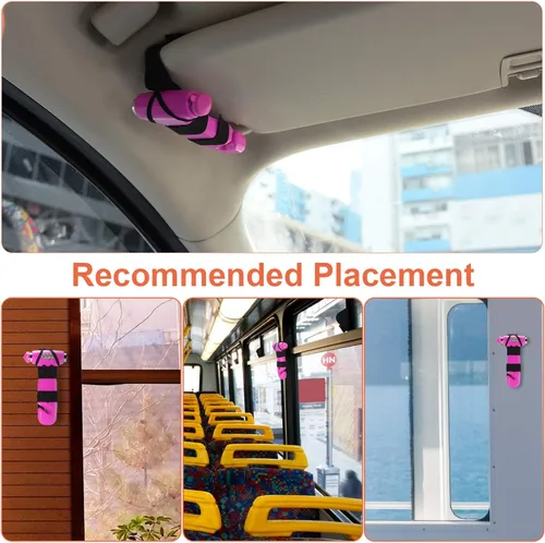 Vista 6 de THINKWORK Martillo de seguridad para automóvil para regalos de adolescentes y damas, paquete de 2 herramientas de escape de emergencia tres en uno