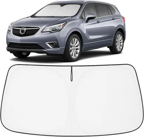 Vista 196 de Proadsy Parasol para parabrisas Rivian R1S 2022-2025 2026 de 4 capas plegable, protector de parasol frontal que bloquea los rayos UV, mantiene