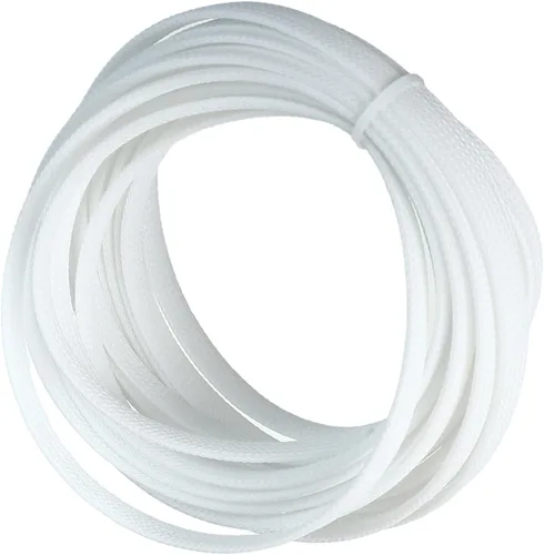 Vista 75 de Wenheww - Funda de cable trenzada expandible de PET, de 1.64 pies a 3/8 pulgadas, manga negra para organización de cables, protector de cable