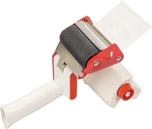 Vista 8 de Restaurantware - Pistola dispensadora de cinta RW Base de 9.8 pulgadas, 1 pistola de cinta de envío resistente - Freno ajustable, hoja afilada