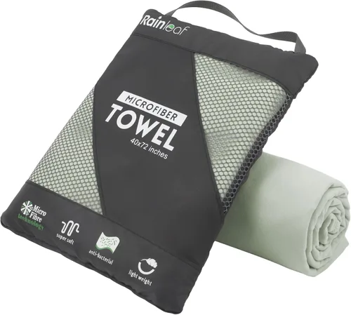 Vista 20 de Toalla de microfibra Rainleaf perfecta para viajes y gimnasio y camping. Secado rápido - Super absorbente - Ultra compacta - Liviana. Adecuada