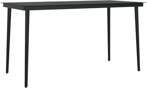 Vista 8 de 5-Piece Patio Furniture Set, Black PE Rattan Outdoor Dining Table & Recliner Chairs with Cushions, 55" Rectangular Glass-Top, Robust