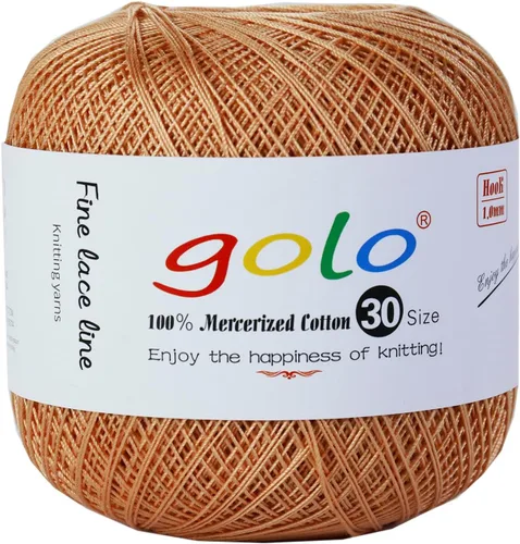 Vista 63 de Golo 3 bolas de hilo de ganchillo tamaño 30, hilo de bordar y lana para tejer a mano para calados 045