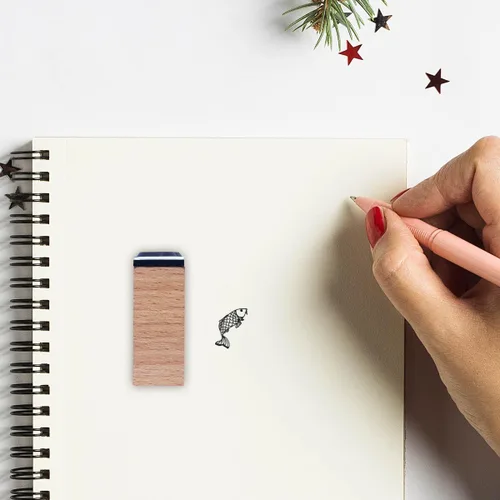 Vista 3 de Koi Carp - Sello de goma, 3/5 pulgadas, pequeño mini sello para álbumes de recortes, planificación de tarjetas