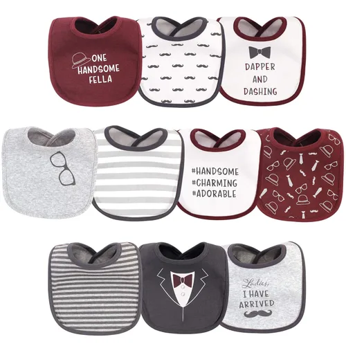 Vista 48 de Hudson Baby Baberos unisex de algodón para bebé, nube rosa, talla única (paquete de 2)