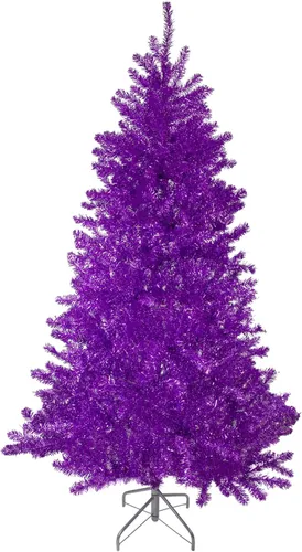 Vista 9 de 3' Metallic Pink Tinsel Artificial Christmas Tree - Unlit