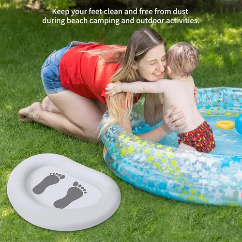 Vista 5 de Cuenca inflable de baño de pies para piscina, lavabo de pies para escalera de entrada de piscina, lavabo de pies para piscinas sobre el suelo