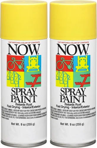 Krylon 21206 Now Pintura en aerosol de 9 onzas, amarillo sol (paquete de 2)