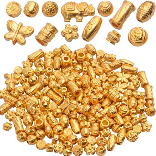Vista 9 de BronaGrand 3.53 oz (alrededor de 150-200 piezas) cuentas espaciadoras de cobre antiguo, espaciadores de cuentas, accesorios para pulseras, collares