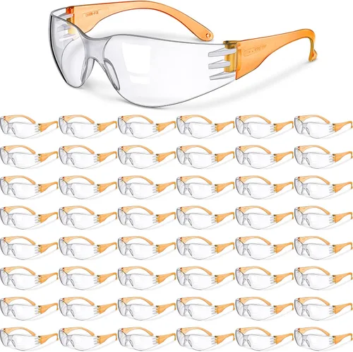 Vista 8 de Weewooday Pack of 48 Safety Glasses One Size Safety Eye Wear Eye Protection Goggles