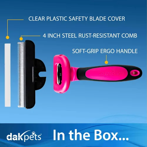 Vista 15 de Cepillo DarkPets para gatos y perros para animales pequeños, medianos y grandes, con pelo corto a largo Reduce drásticamente el desprendimiento