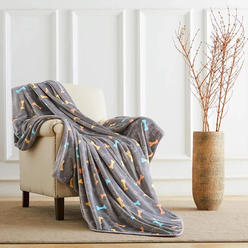 Vista 15 de Allisandro Manta de lujo para perro, 350 GSM, manta de forro polar de microfelpa súper mullida para perros y gatos pequeños, medianos y grandes