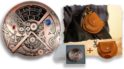 Vista 12 de Juego de dados de ruleta único de metal, mecánico, rodillo DND D & D, Steampunk Spinner D20 todo en uno D4 D6, D8, D10, D12 D100 para Dungeons and