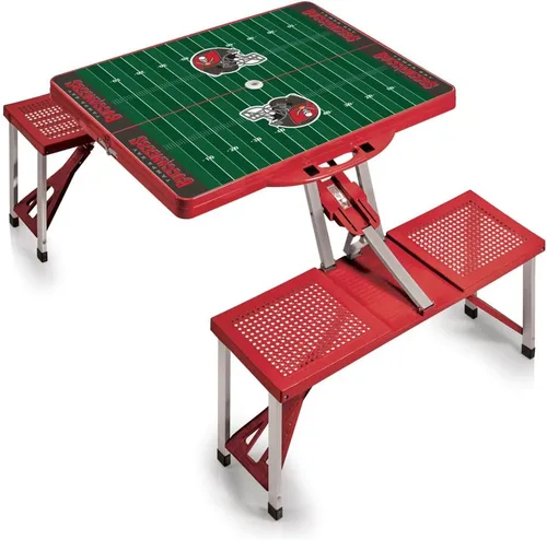 Vista 21 de Picnic TIME NFL Football Field Folding Picnic Table, Camping Table, Outdoor Table with Umbrella Hole