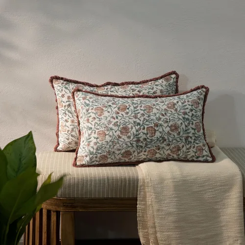 Vista 12 de Juego de 2 fundas de almohada decorativas (marrón ladrillo, 18 x 18 pulgadas (paquete de 2))