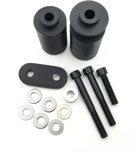 Vista 4 de MT219-002-BK - Protector de choque deslizante para motocicleta, sin corte, compatible con Yzf R6 Yzfr6 2006 2007, aluminio negro y resistente billet