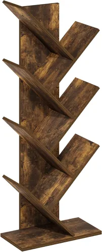 Vista 283 de Furinno - Estantería de cubos de 5 niveles serie Luder para libros y almacenamiento, color roble francés