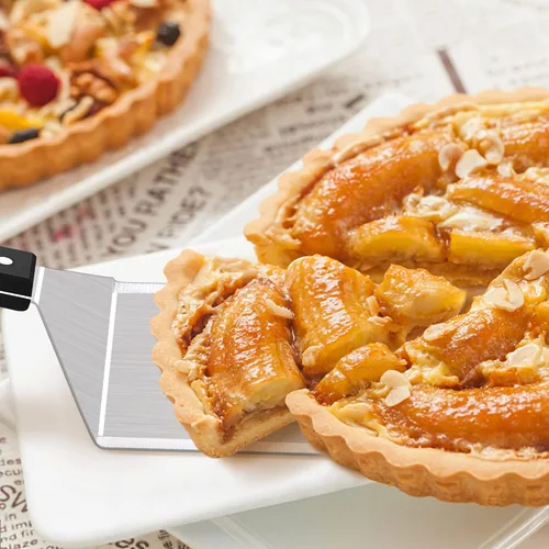 Vista 7 de Leonyo Espátula de metal, espátula de hamburguesa de acero inoxidable resistente, accesorios para parrilla, remaches triples, apto para lavavajillas