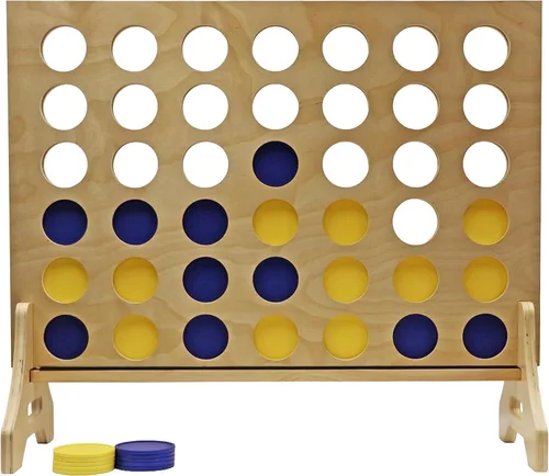 Vista 80 de Tailgating Pros Premium Cuatro en fila gigante con estuche de transporte - Juego de patio de tamaño Jumbo para exteriores - Conecta múltiples discos