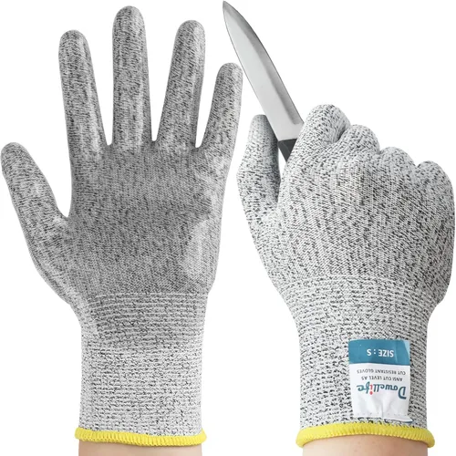Vista 11 de Dowellife Guantes de protección resistentes a cortes, guantes de seguridad para cortes de cocina para pelar ostras, procesamiento de filetes