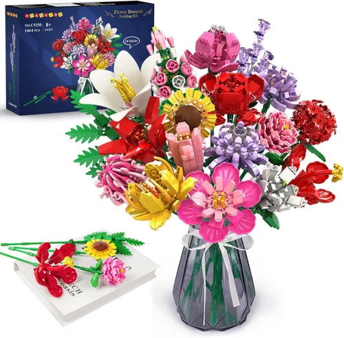 HOGOKIDS Juego de ramos de flores para adultos, 18 varillas, plantas