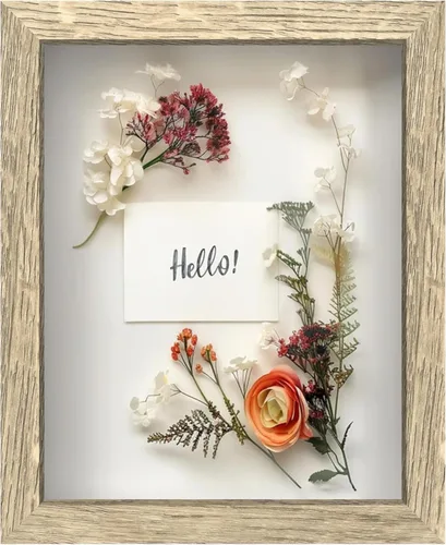 Vista 22 de FrameWorks Marco de Caja de Sombra de Madera Negra de 8" x 8" – Vitrina con Parte Trasera de Fieltro Suave, Caja de Memoria con Vidrio Templado