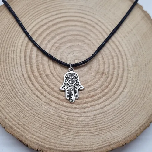 Vista 5 de MYSTIC JEWELS - Fatima Hand Pendant (Hamsa) for good luck and evil eye, women and men, gift