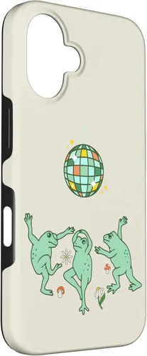 Vista 3 de Funny Frog Disco Dance 70s 80s Groovy Hippie Funky Party Case para iPhone 16