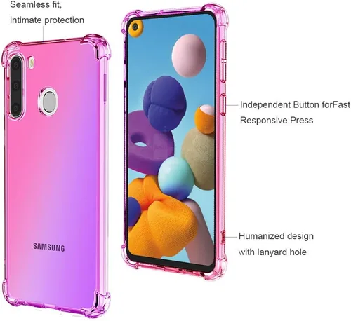 Vista 7 de Funda para teléfono Galaxy A21, funda para teléfono Samsung A21, con protector de pantalla, diseño bien hecho, a prueba de golpes, delgada