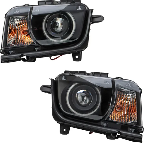 Vista 123 de TRQ Juego de Conjunto de Ensamble de Faros de 2 Piezas de Desempeño Halógeno con Marco Cromado Conductor y Lado del Pasajero Compatible con Mercedes